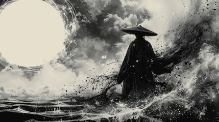 Obraz premium Monochrome Samurai
