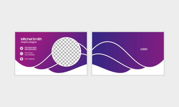 Double-sided, clean-style, creative, and modern business card template