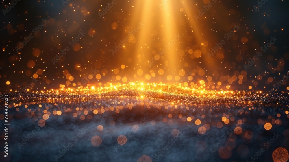 Aufkleber an isolated background with light glowing from a modern