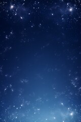Fototapeta na wymiar Blue glittering stars on dark blue gradient night sky background