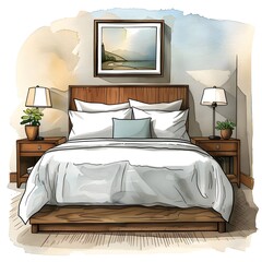 Tastefully Adorned Guest Suite Exuding Warmth and Comfort for Welcomed Visitors