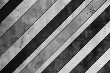 Abstract Black and white diagonal stripes pattern in a monochrome style