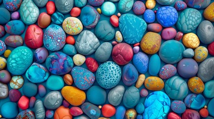 Fototapeta na wymiar Assorted Rocks With Varied Colors in Nature