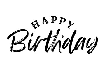 Happy Birthday typography lettering vector illustration.