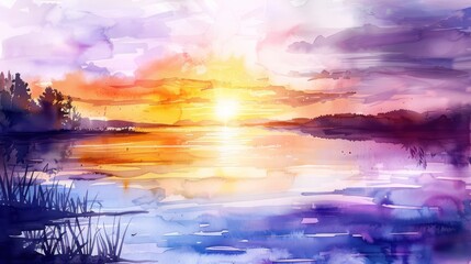 Sunrise over a peaceful lake symbolizing new beginnings and hope