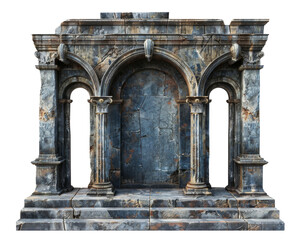 Fototapeta premium Stone stage isolated on transparent background