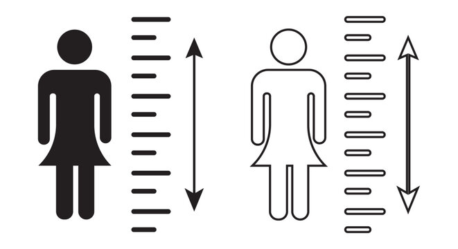 adjustable height icon set. adjust length vector symbol. size adjustment arrow sign. filled, outline, line and stroke style can be used for web, mobile, ui on white background in eps 10.