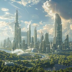 Smart city of the future, technology for humanity