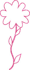 Flower pink summer decoration banner.