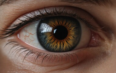 Naklejka premium Window to the Soul - Macro View of the Human Eye