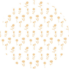 
Circle with flowers background summer decoration banner.