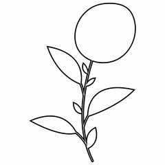 Flower outline summer decoration banner.