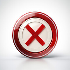 Obraz premium generated illustration crossed emergency stop button