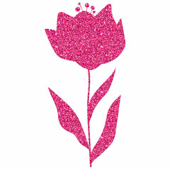 
Flower pink summer decoration banner.
