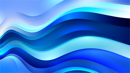 Abstract blue modern background with wavy lines.