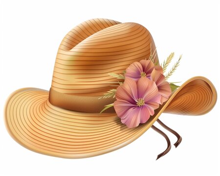 Beach hat clipart for sun protection.