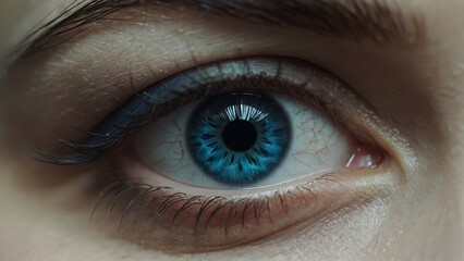 blue eye, zoom ultra realistic 12k