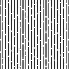 Seamless vector pattern. Striped pattern. Abstract geometric striped background. Rectangles with rounded corners. Black stripes isolated on white background. Monochrome stylish texture. - 778386624