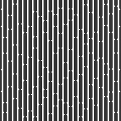 Seamless vector pattern. Striped pattern. Abstract geometric striped background. Rectangles with rounded corners. Black stripes isolated on white background. Monochrome stylish texture. - 778386647