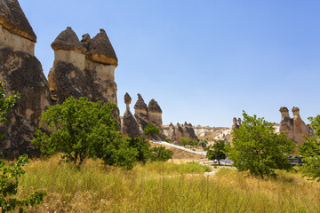 Pasabag, its famous fairy chimneys in Goreme Valley, Cappadocia - 778388436