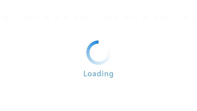 Blue round loading page video design