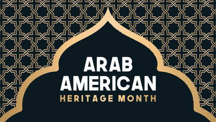 Arab American Heritage Month in April. Arab American culture. Celebrated annual in United States. - obrazy, fototapety, plakaty