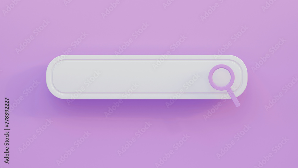 Poster blank search bar on pink background. search bar for web design and web site. search address and navi