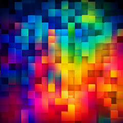 Rainbow digital pattern background image.
