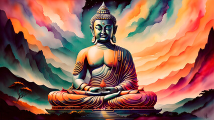 buddha statue - obrazy, fototapety, plakaty