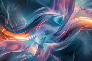 Obraz premium Futuristic AI abstract background, blending technology and creativity, ideal for digital art, presentations