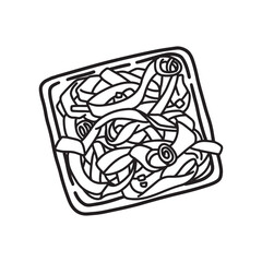 Outline Handdrawn Mexican cuisine illustration Line Art Cartoon