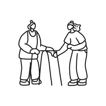 Hand drawn family illustration Outline Drawing Line Art Drawing