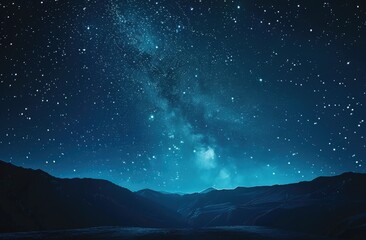 Naklejka na ściany i meble Starry Night Sky Background