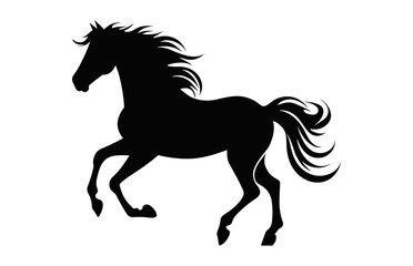 Obraz na płótnie Canvas Horse Vector black Silhouette isolated on a white background