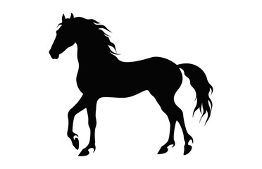 Horse Silhouette Vector isolated on a white background