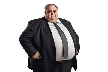 The Regal Businessman: A Captivating Pose in the Modern Era. White or PNG Transparent Background.