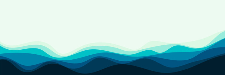 abstract blue wave background vector illusttration good for web banner, ads banner, booklet, wallpaper, background template, and advertising