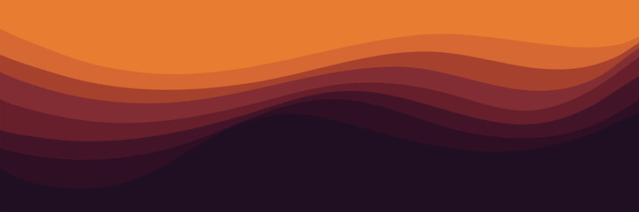 sunset abstract wave background vector illusttration good for web banner, ads banner, booklet, wallpaper, background template, and advertising	