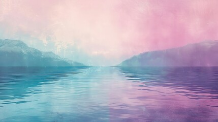 Tranquil Lake Scene: Split-Screen Digital Painting. - obrazy, fototapety, plakaty
