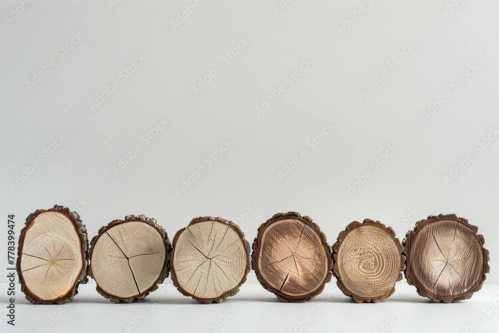 Poster decorative stumps. background with selective focus and copy space