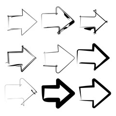 Abstract Ink Brush Strokes Collection: Vector Set