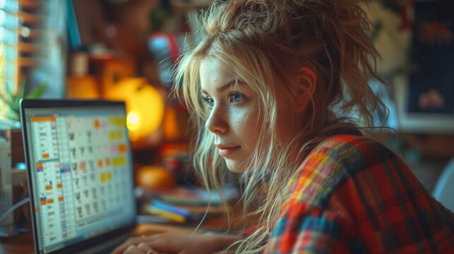 Digital Calendar Planning with Color-Coded Tasks and Appointments.