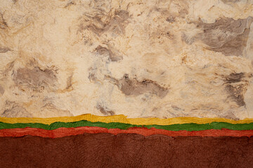abstract landscape - background of amate and huun bark paper handmade created in Mexico