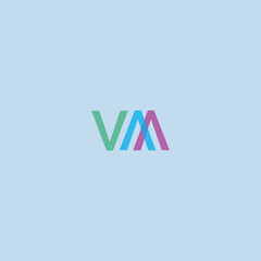 v m letter logo