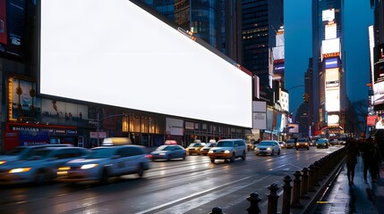 a large billboard on a city street