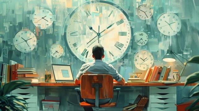 Pomodoro Technique: Visualization of Focused Work Intervals and Short Breaks