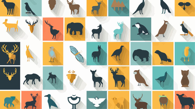 Very ordered icons with space between them and in 2D, don't use text, don't use shadows: Nature and Wildlife


