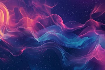 Obraz premium Futuristic AI abstract background, blending technology and creativity, ideal for digital art, presentations