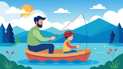 fishing boat vector illustration