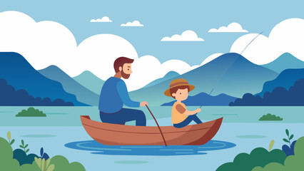 fishing boat vector illustration